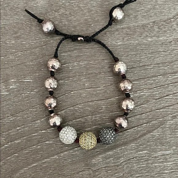 Tai Black and Gold Beaded Bracelet Neiman Marcus - Picture 3 of 7